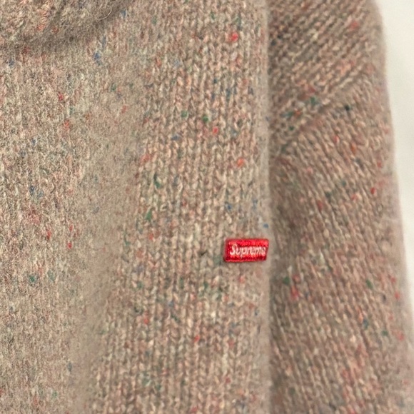 Supreme Speckle Small Box Logo Crewneck Sweater Wool Multicolor Size XL FW22 - Picture 5 of 8
